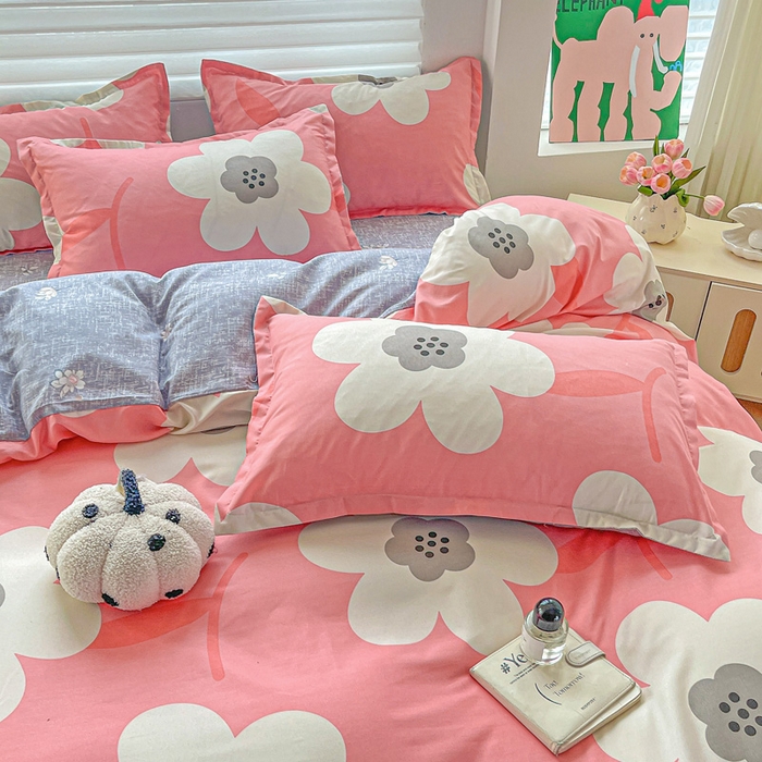 91家纺网 家纺一手货源 找家纺 朵朵家纺 2025新款芦荟棉亲肤印花系列被套单件-单被套 朵朵花开