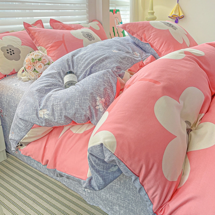 91家纺网 家纺一手货源 找家纺 朵朵家纺 2025新款芦荟棉亲肤印花系列被套单件-单被套 朵朵花开