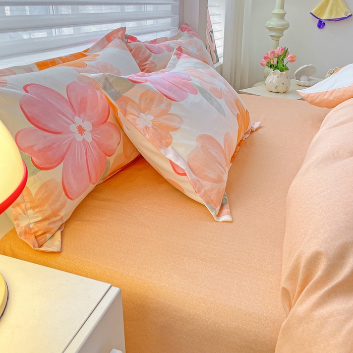 91家纺网 家纺一手货源 找家纺 朵朵家纺 2025新款芦荟棉亲肤印花系列被套单件-单被套 花夕