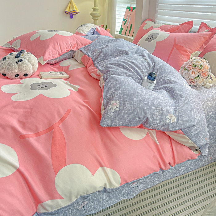 91家纺网 家纺一手货源 找家纺 朵朵家纺 2025新款芦荟棉亲肤印花系列被套单件-单被套 朵朵花开