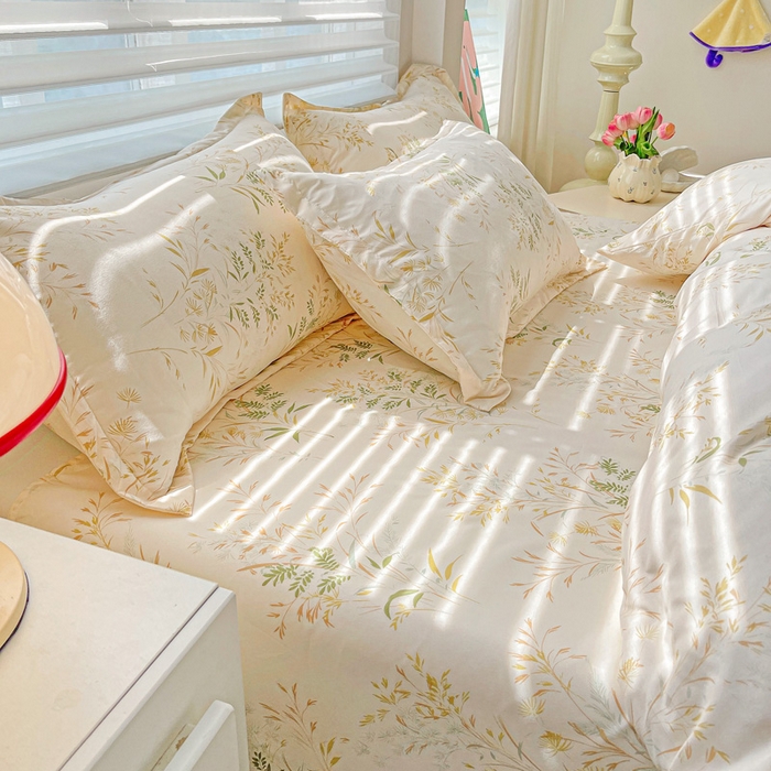 91家纺网 家纺一手货源 找家纺 朵朵家纺 2025新款芦荟棉亲肤印花系列被套单件-单被套 仙草AA