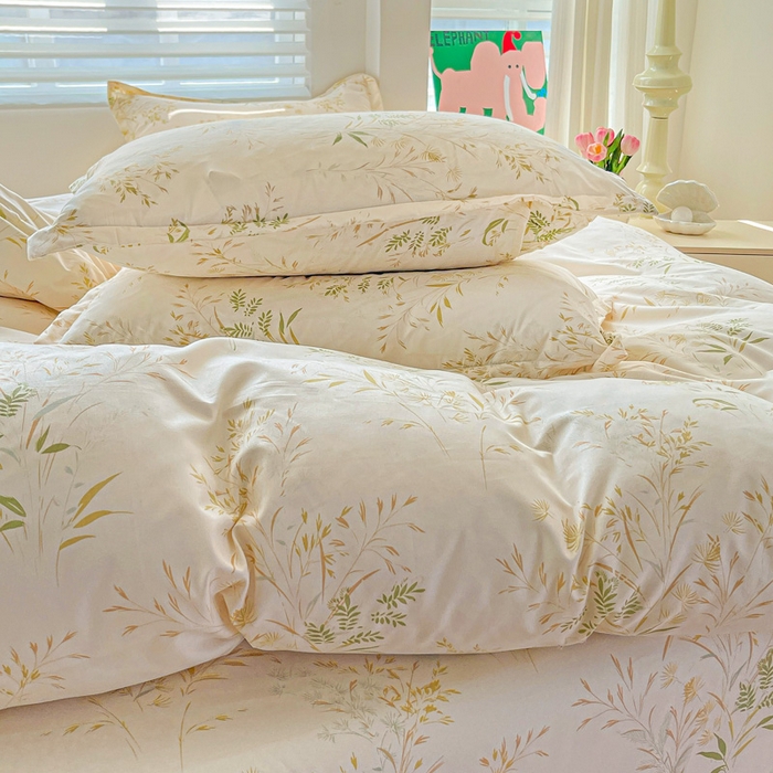 91家纺网 家纺一手货源 找家纺 朵朵家纺 2025新款芦荟棉亲肤印花系列被套单件-单被套 仙草AA