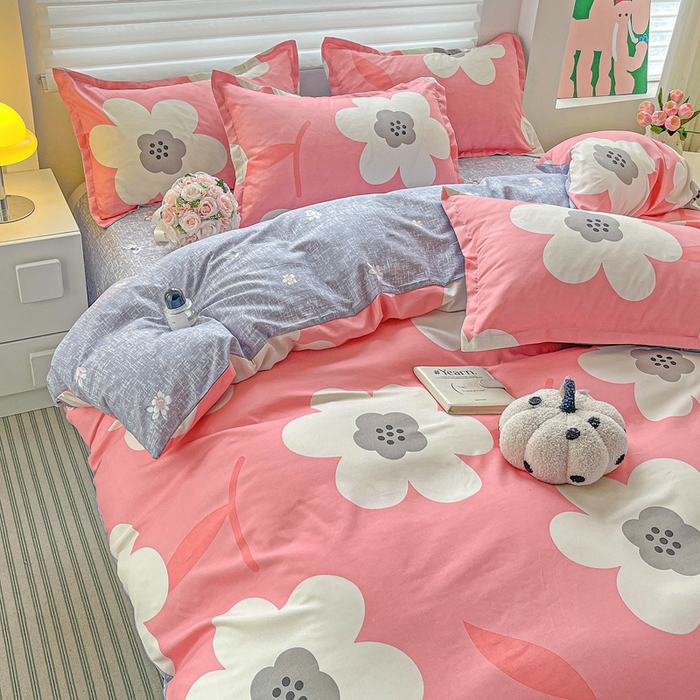 91家纺网 家纺一手货源 找家纺 朵朵家纺 2025新款芦荟棉亲肤印花系列被套单件-单被套 朵朵花开