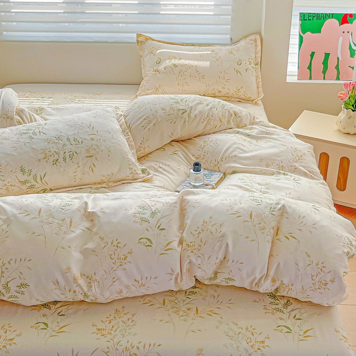 91家纺网 家纺一手货源 找家纺 朵朵家纺 2025新款芦荟棉亲肤印花系列被套单件-单被套 仙草AA