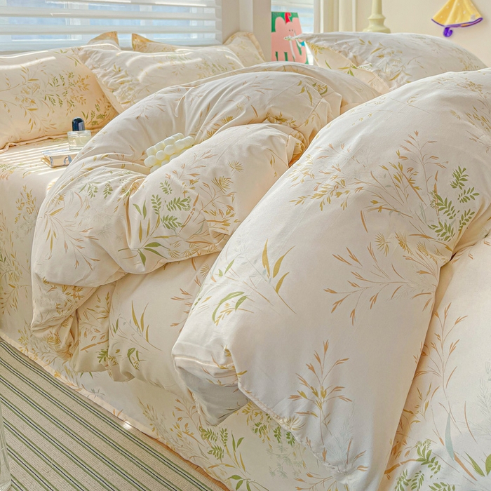 91家纺网 家纺一手货源 找家纺 朵朵家纺 2025新款芦荟棉亲肤印花系列被套单件-单被套 仙草AA