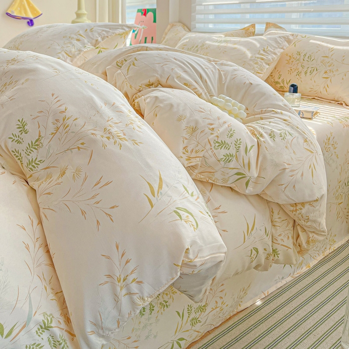 91家纺网 家纺一手货源 找家纺 朵朵家纺 2025新款芦荟棉亲肤印花系列被套单件-单被套 仙草AA