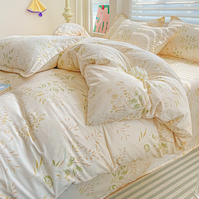 91家纺网 家纺一手货源 找家纺 朵朵家纺 2025新款芦荟棉亲肤印花系列被套单件-单被套 仙草AA