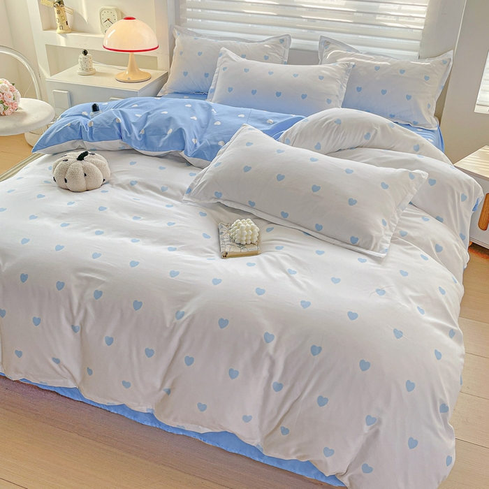 91家纺网 家纺一手货源 找家纺 朵朵家纺 2025新款芦荟棉亲肤印花系列被套单件-单被套 小心请