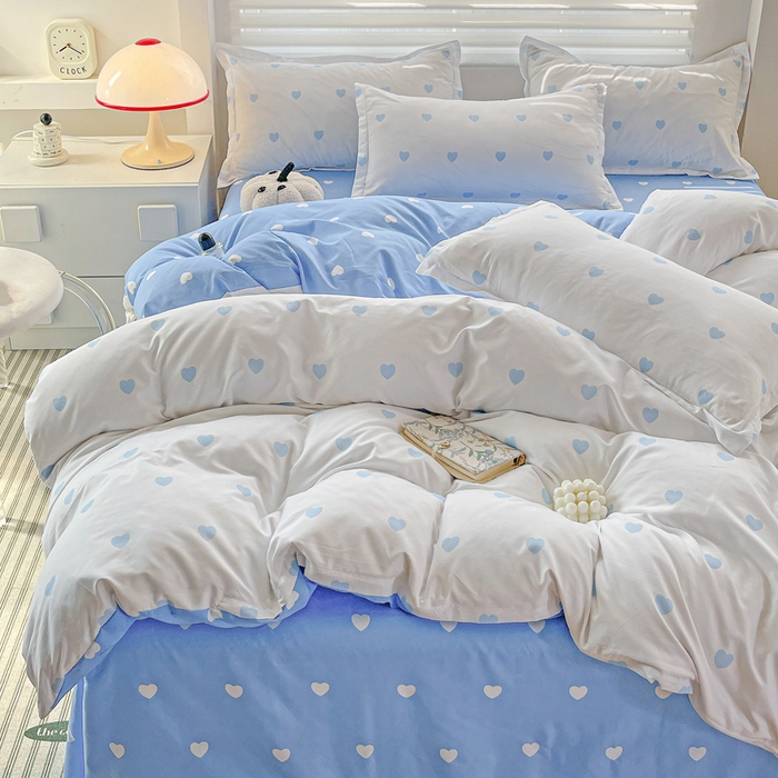 91家纺网 家纺一手货源 找家纺 朵朵家纺 2025新款芦荟棉亲肤印花系列被套单件-单被套 小心请