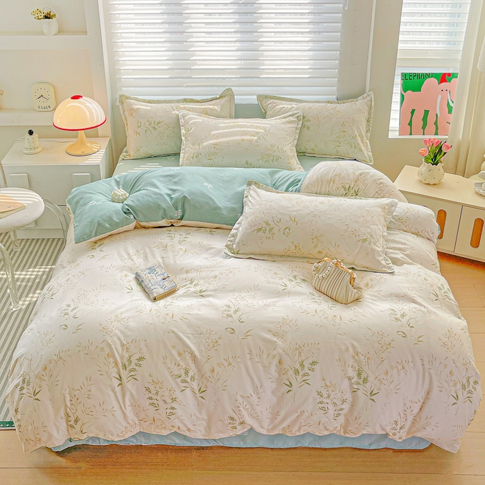 朵朵家纺 2025新款芦荟棉亲肤印花系列被套单件-单被套 仙草