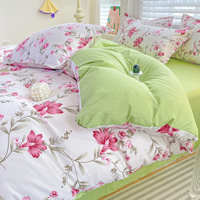 91家纺网 家纺一手货源 找家纺 朵朵家纺 2025新款芦荟棉亲肤印花系列被套单件-单被套 紫鸢