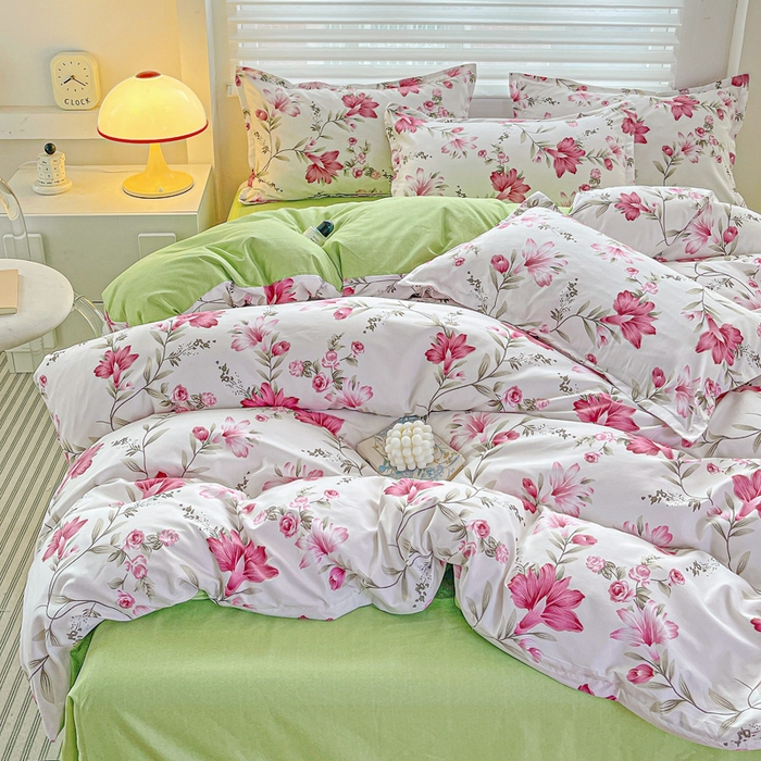 91家纺网 家纺一手货源 找家纺 朵朵家纺 2025新款芦荟棉亲肤印花系列被套单件-单被套 紫鸢