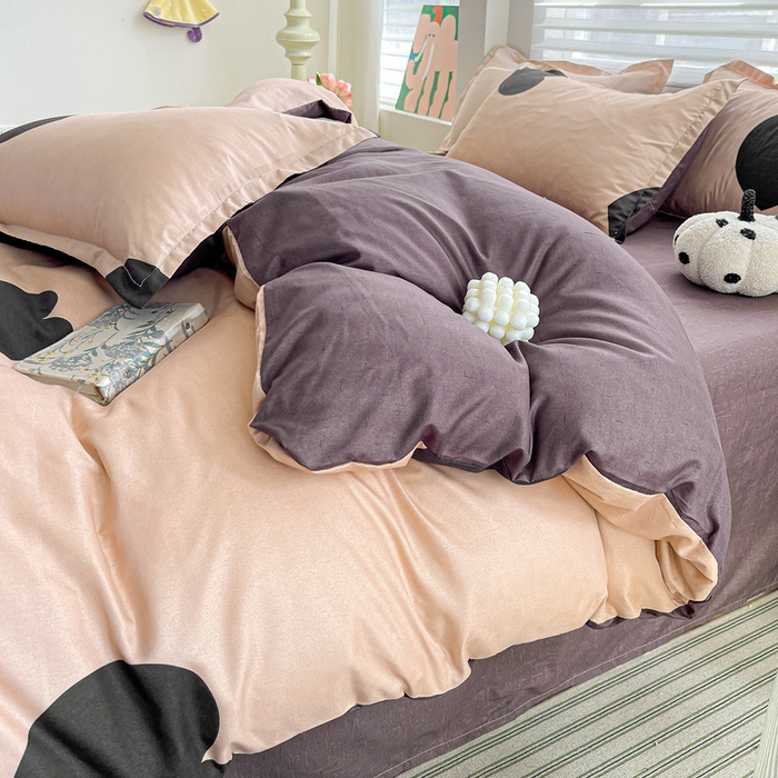 91家纺网 家纺一手货源 找家纺 朵朵家纺 2025新款芦荟棉亲肤印花系列被套单件-单被套 比心