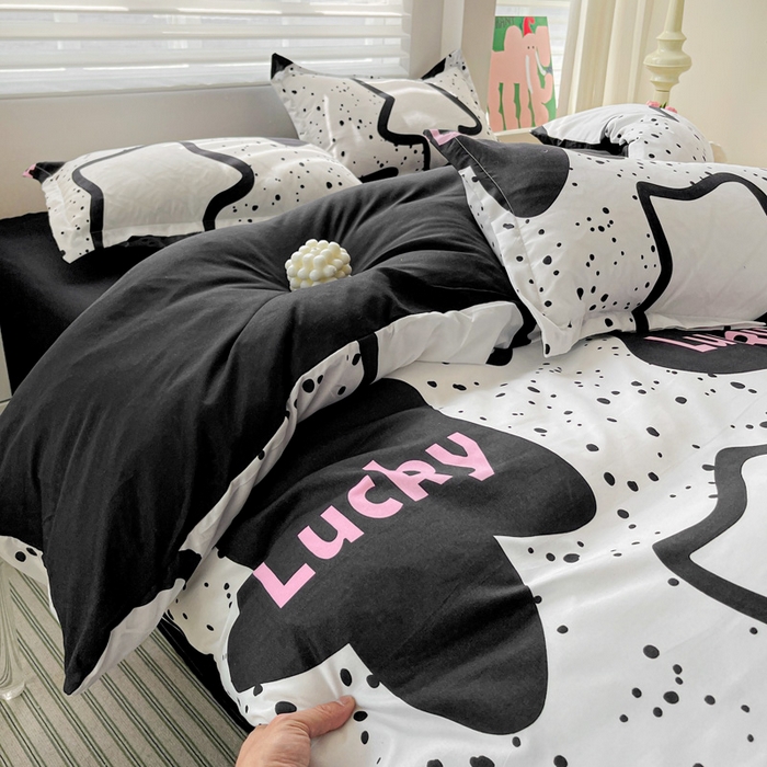 91家纺网 家纺一手货源 找家纺 朵朵家纺 2025新款芦荟棉亲肤印花系列被套单件-单被套 幸运星