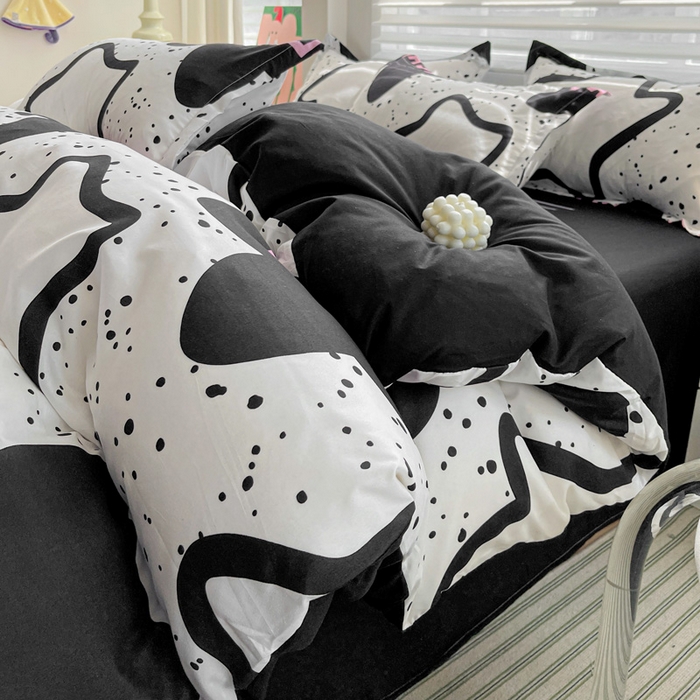 91家纺网 家纺一手货源 找家纺 朵朵家纺 2025新款芦荟棉亲肤印花系列被套单件-单被套 幸运星