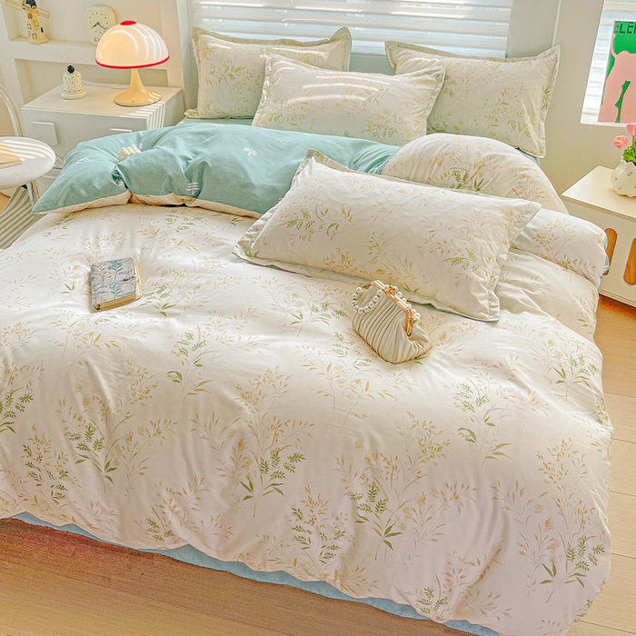 91家纺网 家纺一手货源 找家纺 朵朵家纺 2025新款芦荟棉亲肤印花系列被套单件-单被套 仙草