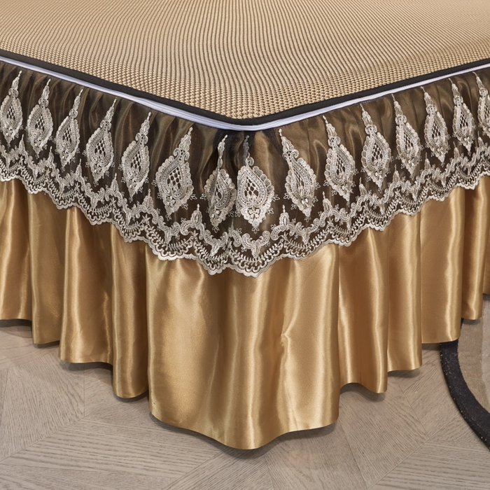 91家纺网 家纺一手货源 找家纺 （总）恋尚 2025新款可拆卸床裙款冰藤凉席（控价198起）