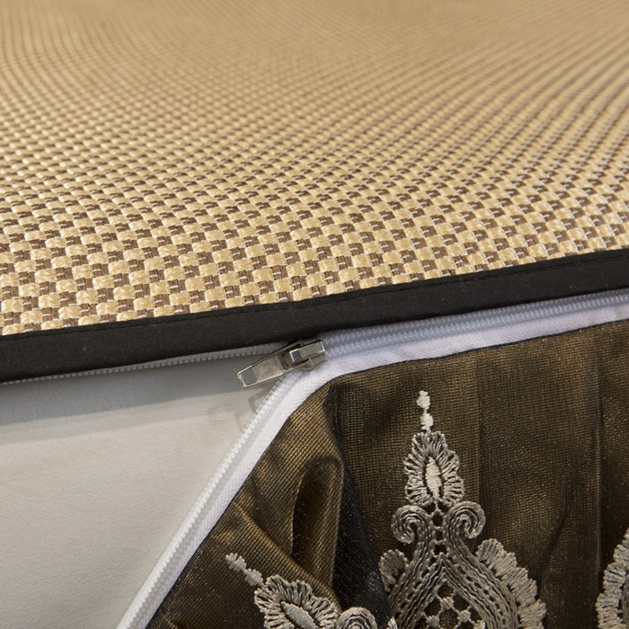 91家纺网 家纺一手货源 找家纺 恋尚 2025新款可拆卸床裙款冰藤凉席 冰藤床裙凉席- 柏姬金槟(控价198起)