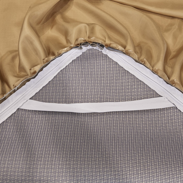 91家纺网 家纺一手货源 找家纺 恋尚 2025新款可拆卸床裙款冰藤凉席 冰藤床裙凉席- 柏姬金槟(控价198起)