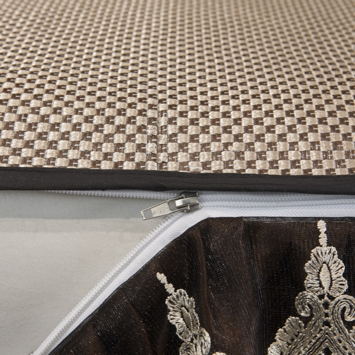 91家纺网 家纺一手货源 找家纺 恋尚 2025新款可拆卸床裙款冰藤凉席 冰藤床裙凉席- 柏姬咖色(控价198起)