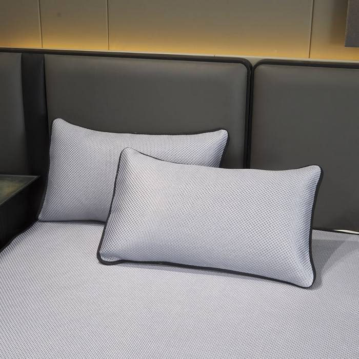 91家纺网 家纺一手货源 找家纺 恋尚 2025新款可拆卸床裙款冰藤凉席 冰藤床裙凉席- 柏姬蓝色(控价198起)