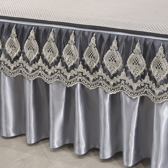 91家纺网 家纺一手货源 找家纺 恋尚 2025新款可拆卸床裙款冰藤凉席 冰藤床裙凉席- 柏姬浅灰(控价198起)