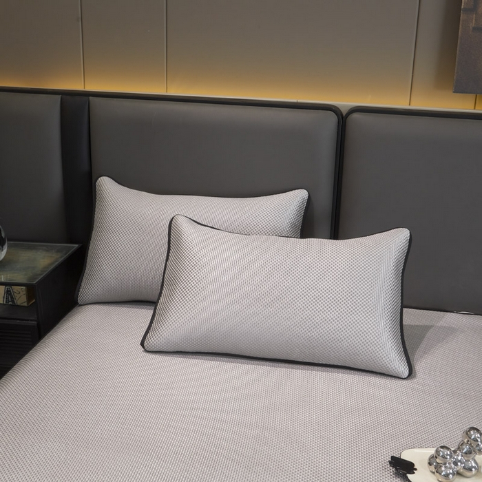 91家纺网 家纺一手货源 找家纺 恋尚 2025新款可拆卸床裙款冰藤凉席 冰藤床裙凉席- 柏姬浅灰(控价198起)