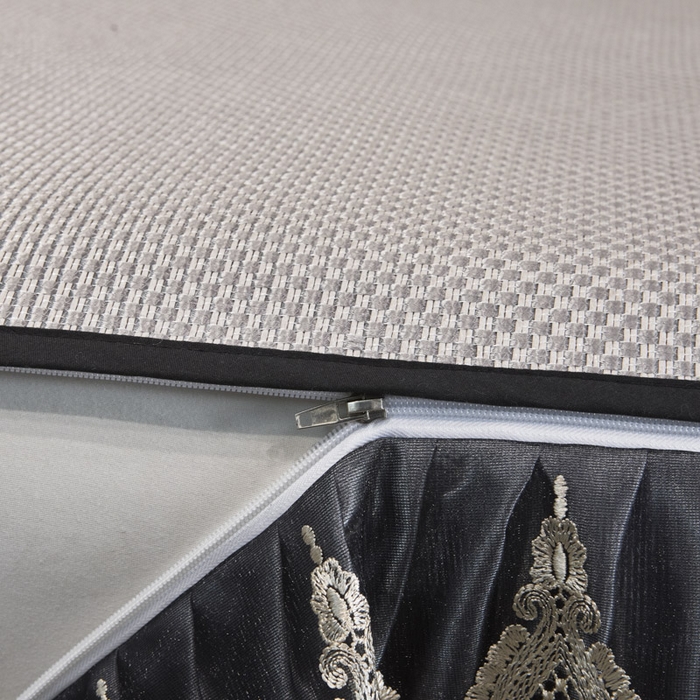 91家纺网 家纺一手货源 找家纺 恋尚 2025新款可拆卸床裙款冰藤凉席 冰藤床裙凉席- 柏姬浅灰(控价198起)