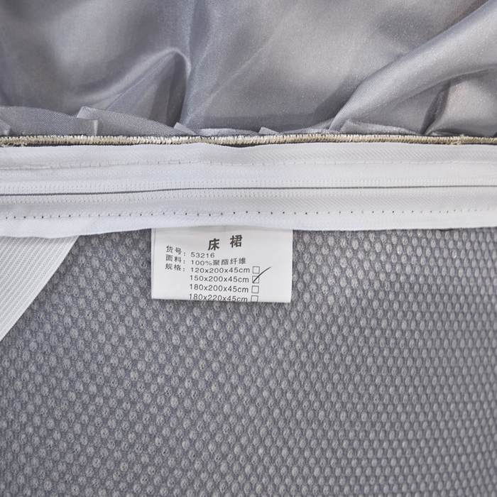 91家纺网 家纺一手货源 找家纺 恋尚 2025新款可拆卸床裙款冰藤凉席 冰藤床裙凉席- 柏姬浅灰(控价198起)