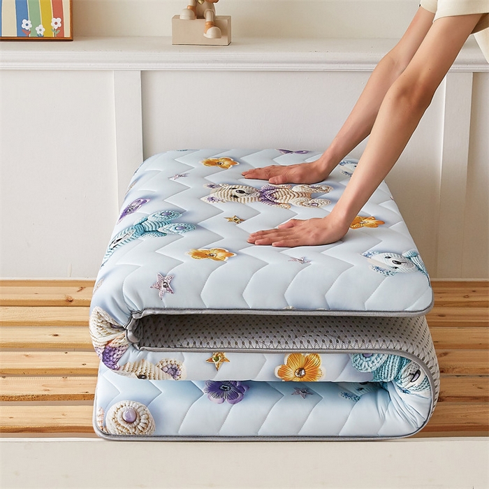 91家纺网 家纺一手货源 找家纺 （总）寐珂家纺 2025A类针织棉记忆棉床垫立体印花床垫宿舍学生床垫