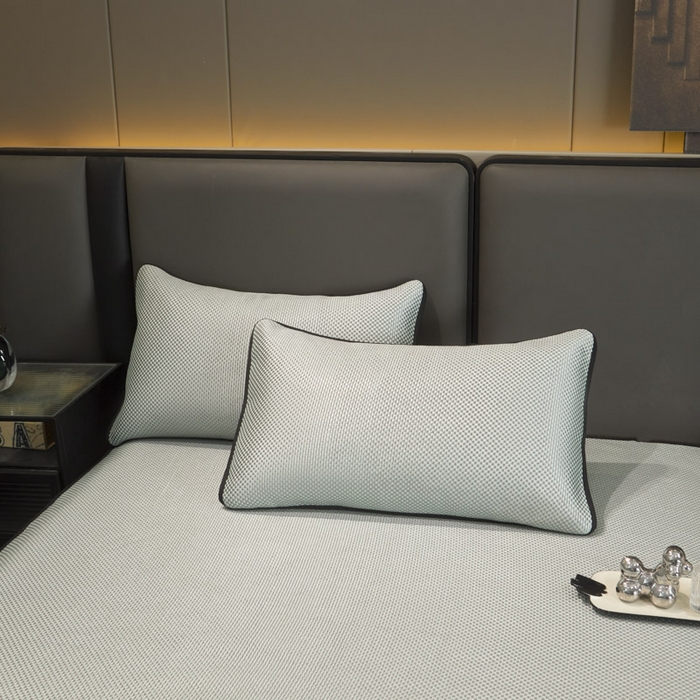 91家纺网 家纺一手货源 找家纺 恋尚 2025新款可拆卸床裙款冰藤凉席 冰藤床裙凉席- 柏姬水绿(控价198起)