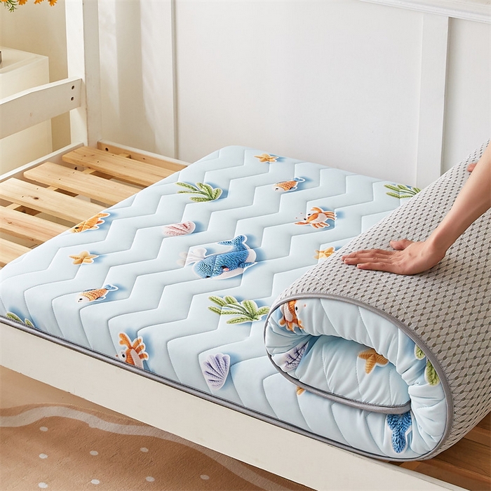 91家纺网 家纺一手货源 找家纺 寐珂家纺 2025A类针织棉记忆棉床垫 海底世界