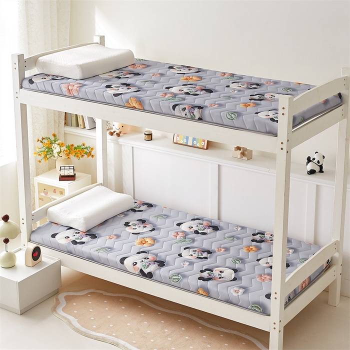 91家纺网 家纺一手货源 找家纺 寐珂家纺 2025A类针织棉记忆棉床垫 可爱熊猫