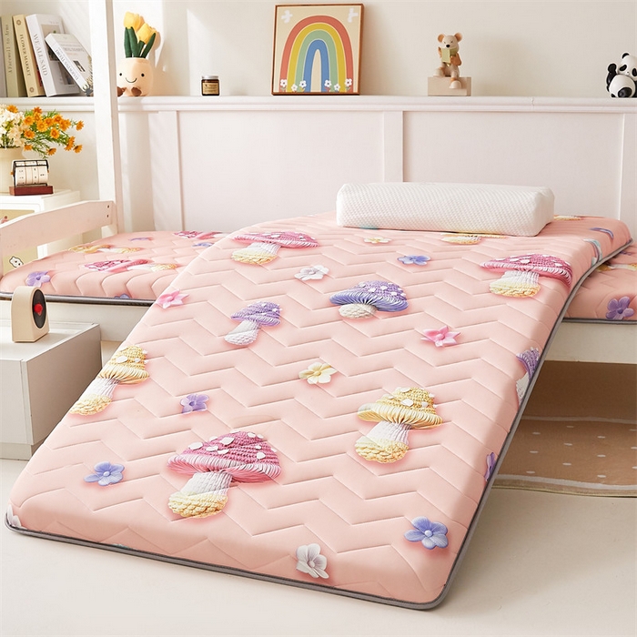 91家纺网 家纺一手货源 找家纺 寐珂家纺 2025A类针织棉记忆棉床垫 奇幻蘑菇