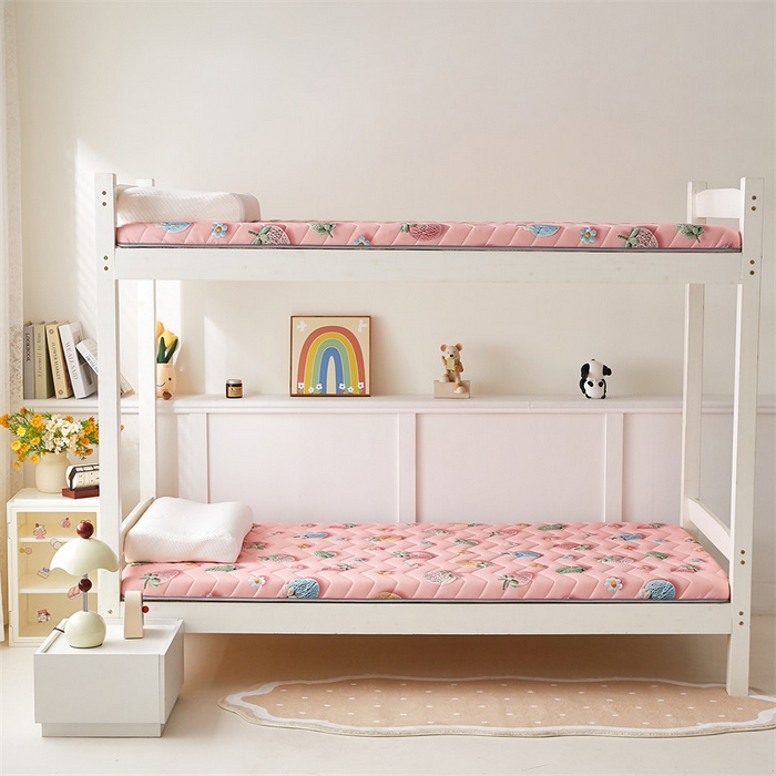 91家纺网 家纺一手货源 找家纺 寐珂家纺 2025A类针织棉记忆棉床垫 甜梦草莓