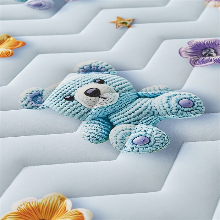 91家纺网 家纺一手货源 找家纺 寐珂家纺 2025A类针织棉记忆棉床垫 星际小熊