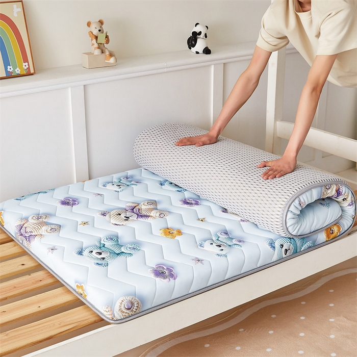 91家纺网 家纺一手货源 找家纺 寐珂家纺 2025A类针织棉记忆棉床垫 星际小熊