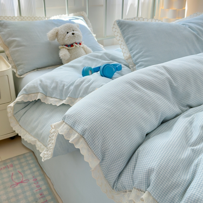 曼之夏 2025新款小清新全棉双层纱四件套 吾欢喜