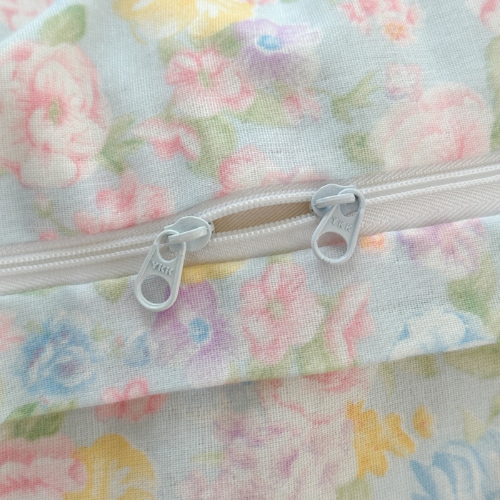 91家纺网 家纺一手货源 找家纺 曼之夏 2025新款小清新全棉双层纱四件套 小满