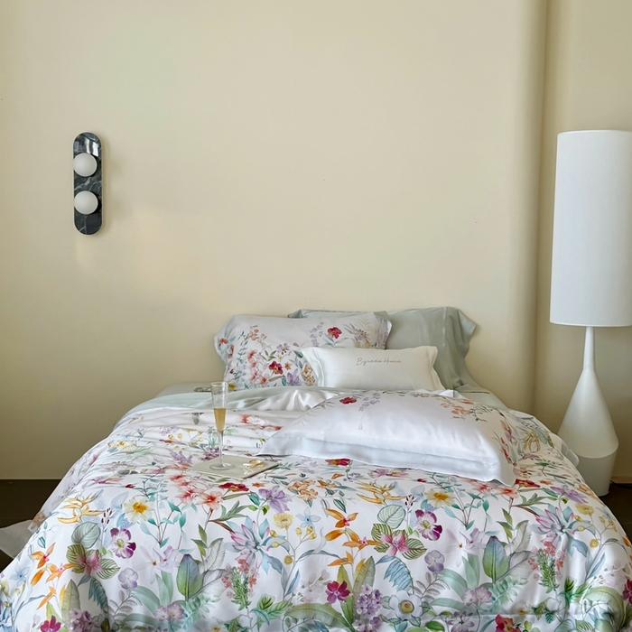 91家纺网 家纺一手货源 找家纺 （总）馨蕊家居 2025新款80SLF奥地利兰精天丝四件套-知否系列