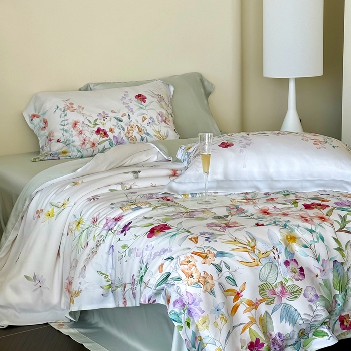 91家纺网 家纺一手货源 找家纺 馨蕊家居 2025新款80SLF奥地利兰精天丝四件套-知否系列 知否-氧气绿