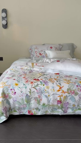 91家纺网 家纺一手货源 找家纺 馨蕊家居 2025新款80SLF奥地利兰精天丝四件套-知否系列 知否-氧气绿