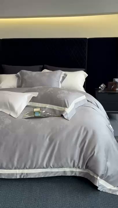 91家纺网 家纺一手货源 找家纺 （总）馨蕊家居 2025新款LF兰精天丝棉四件套-若兰