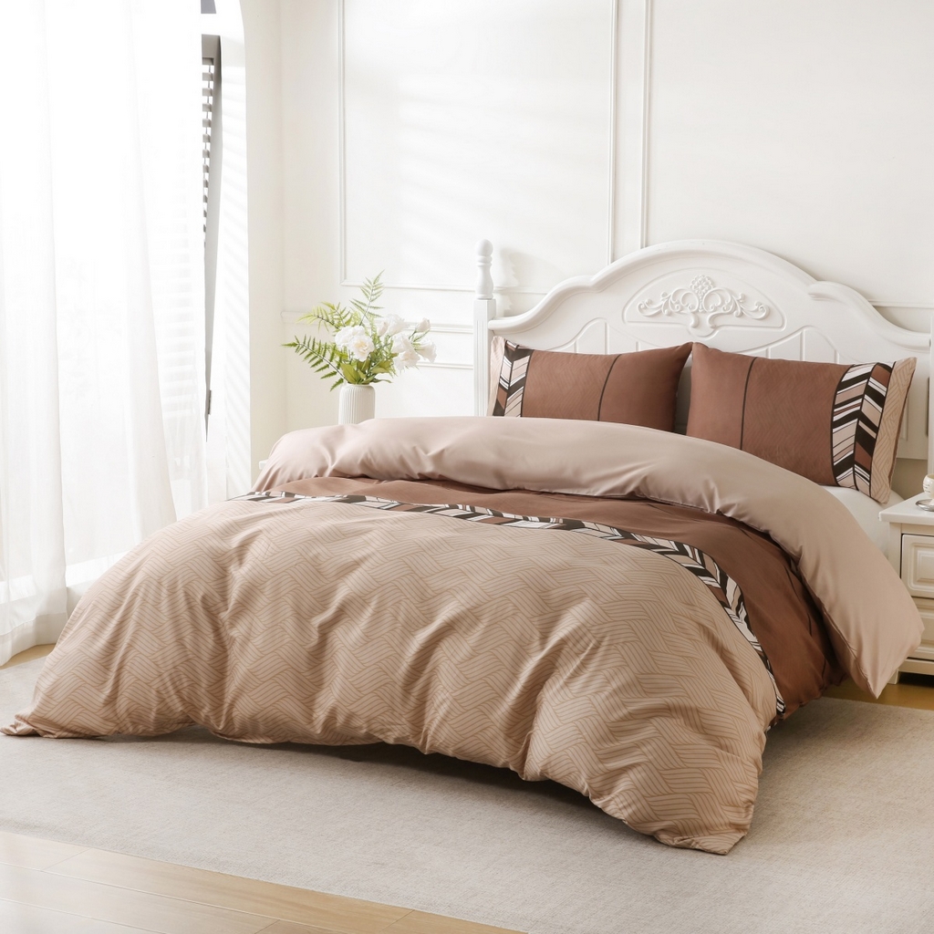 91家纺网 家纺一手货源 找家纺 子不语家纺2025新款跨境外贸 大版印花三件套亚马逊Temu速卖 通Shein沃尔玛专供 88条纹简约