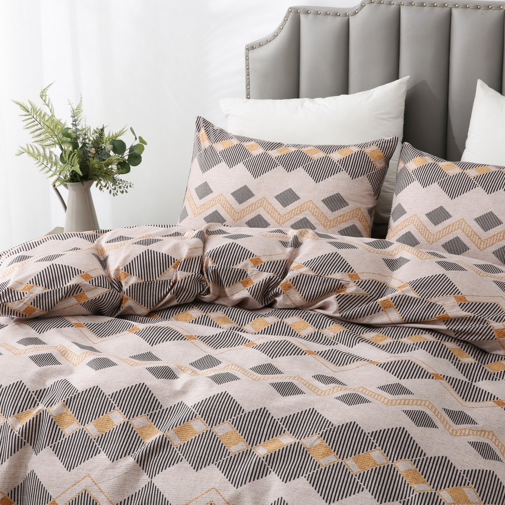 91家纺网 家纺一手货源 找家纺 子不语家纺2025新款跨境外贸 大版印花三件套亚马逊Temu速卖 通Shein沃尔玛专供 96棕色部落