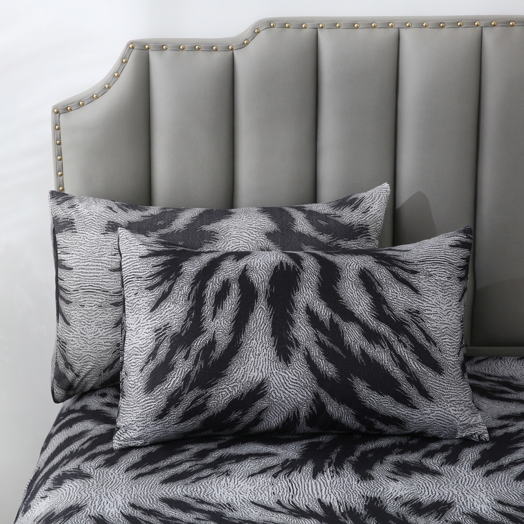 91家纺网 家纺一手货源 找家纺 子不语家纺2025新款跨境外贸 大版印花三件套亚马逊Temu速卖 通Shein沃尔玛专供 98黑纹理