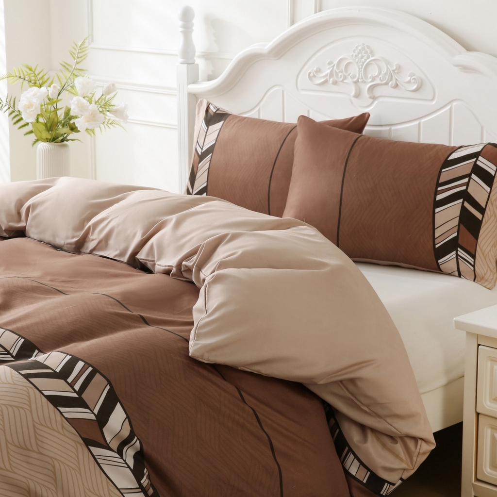 91家纺网 家纺一手货源 找家纺 子不语家纺2025新款跨境外贸 大版印花三件套亚马逊Temu速卖 通Shein沃尔玛专供 88条纹简约