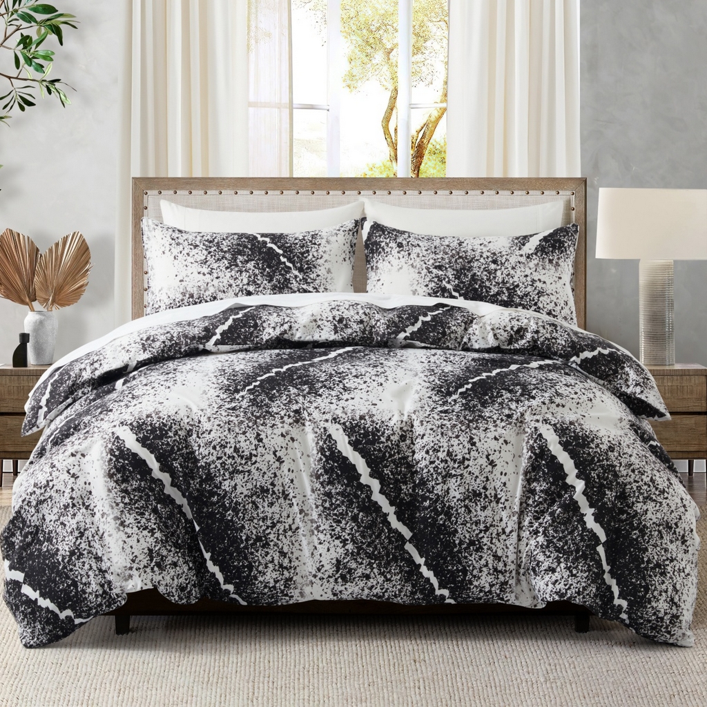 91家纺网 家纺一手货源 找家纺 子不语家纺2025新款跨境外贸 大版印花三件套亚马逊Temu速卖 通Shein沃尔玛专供 75墨点