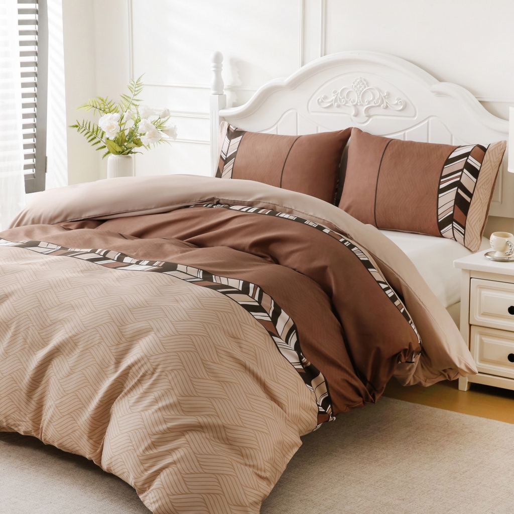 91家纺网 家纺一手货源 找家纺 子不语家纺2025新款跨境外贸 大版印花三件套亚马逊Temu速卖 通Shein沃尔玛专供 88条纹简约