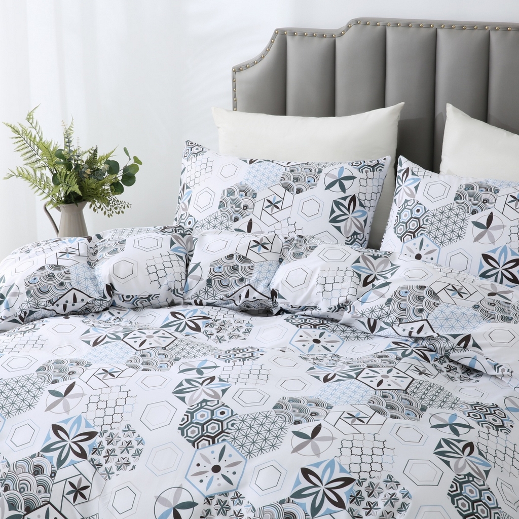 91家纺网 家纺一手货源 找家纺 子不语家纺2025新款跨境外贸 大版印花三件套亚马逊Temu速卖 通Shein沃尔玛专供 97波西米亚白